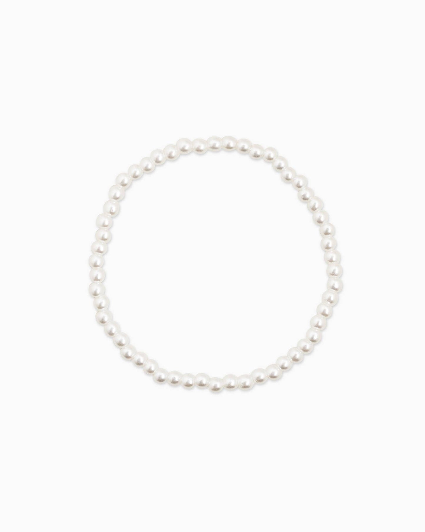 Unique Gold Ball Beaded Pearl Stretch Bracelet Set of 5