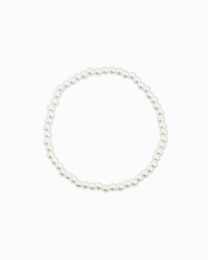 Unique Gold Ball Beaded Pearl Stretch Bracelet Set of 5