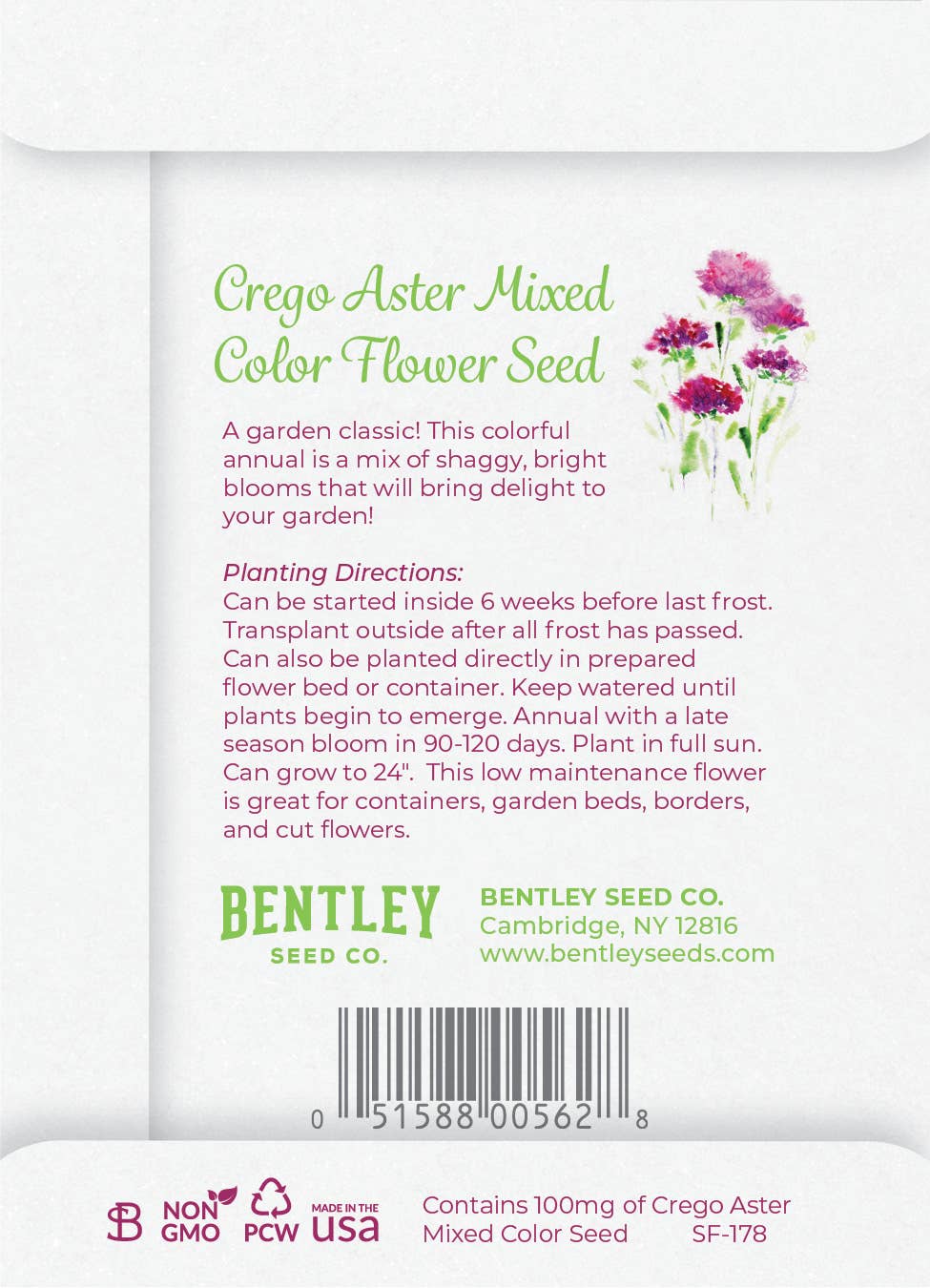 Always Pick You Mom - Aster Seed Packets