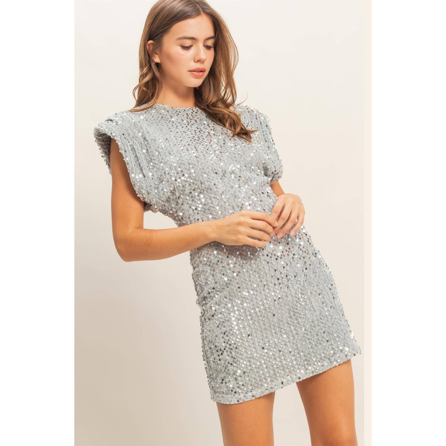 Sequin Velvet Mini Dress
