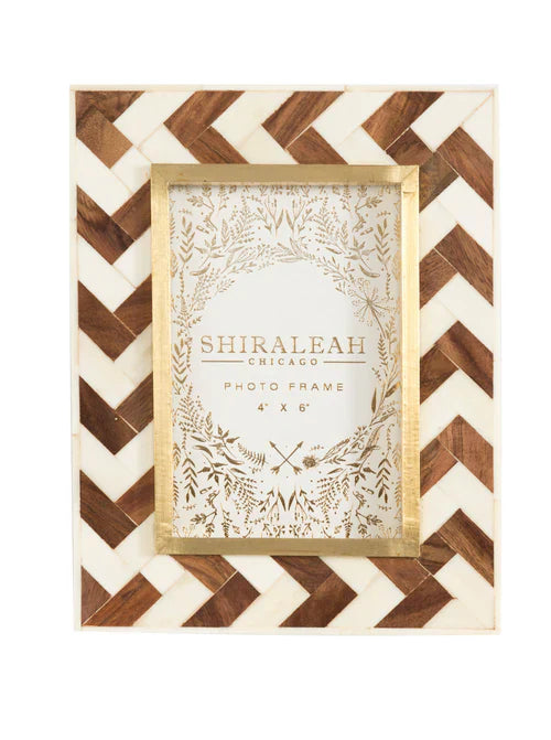 MANSOUR CHEVRON 4" x 6"  PICTURE FRAME, MULTI
