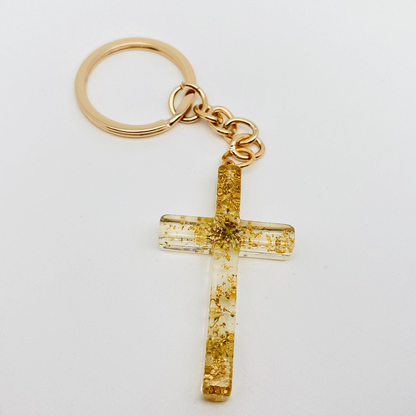 Flower Cross Keychain