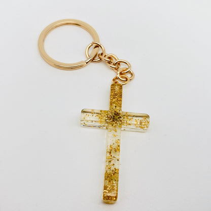Flower Cross Keychain