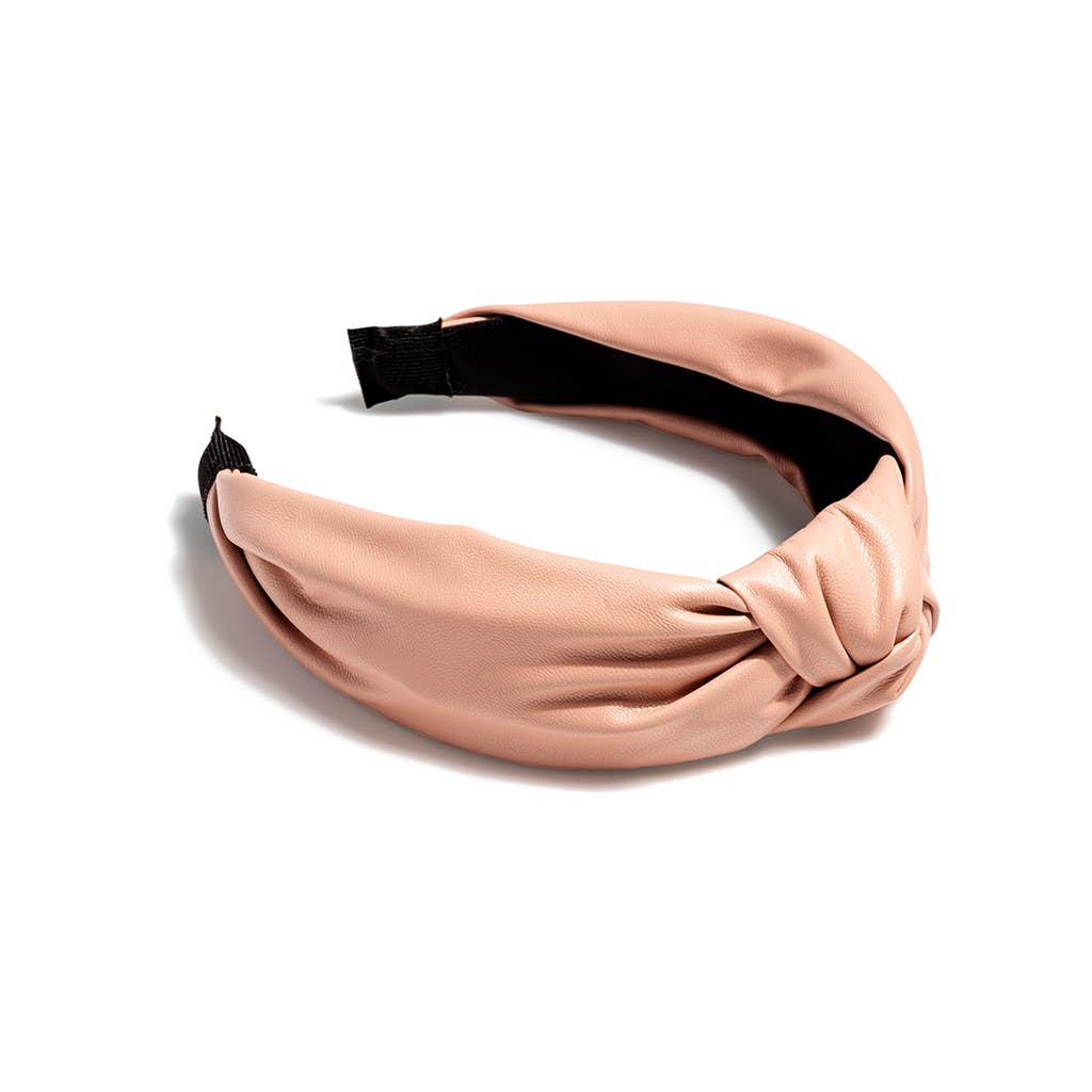 Knotted Faux Leather Headband