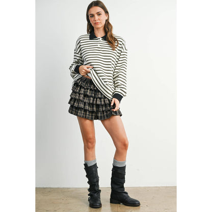 Plaid Ruffle Skirt
