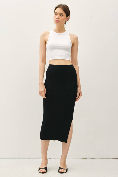 BODYCON MIDI SWEATER SKIRT