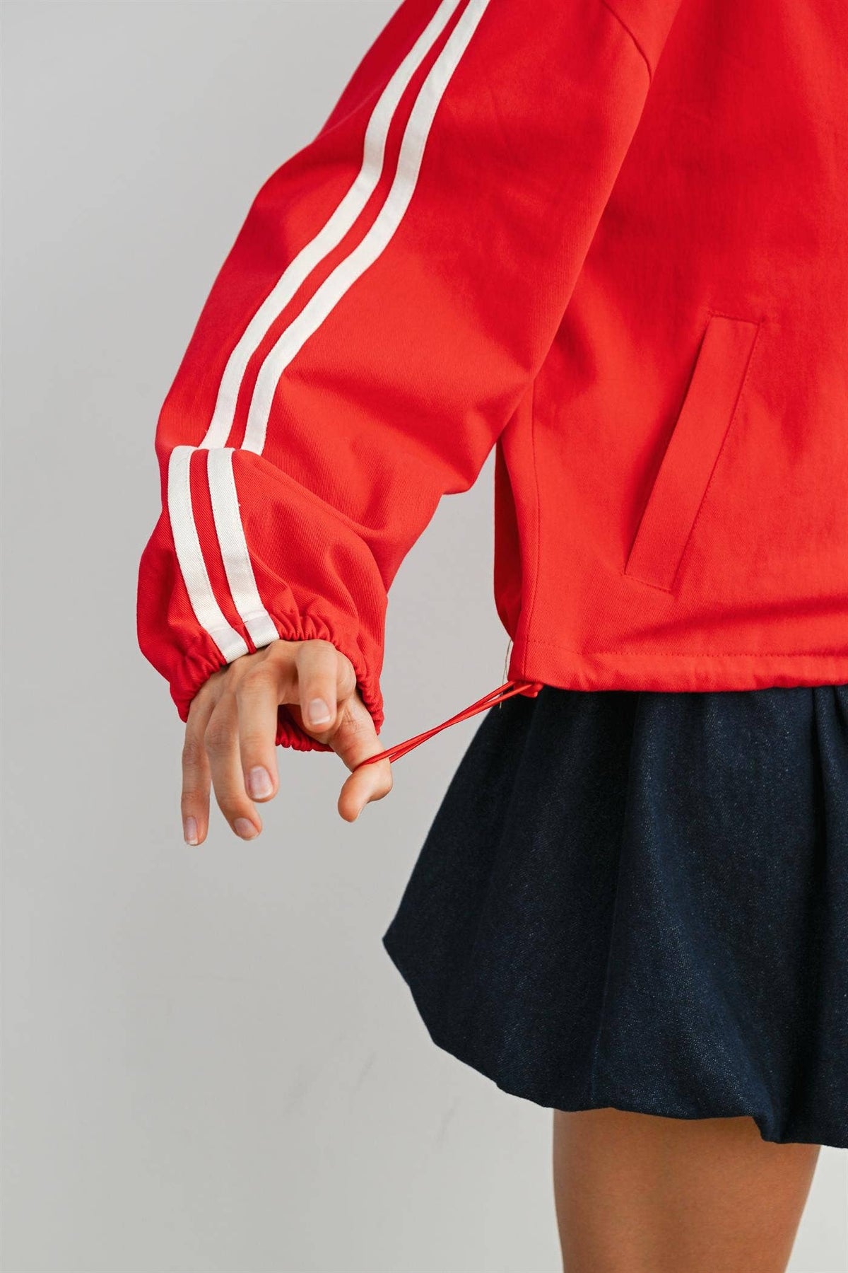 The Marina Stripe Twill Track Jacket