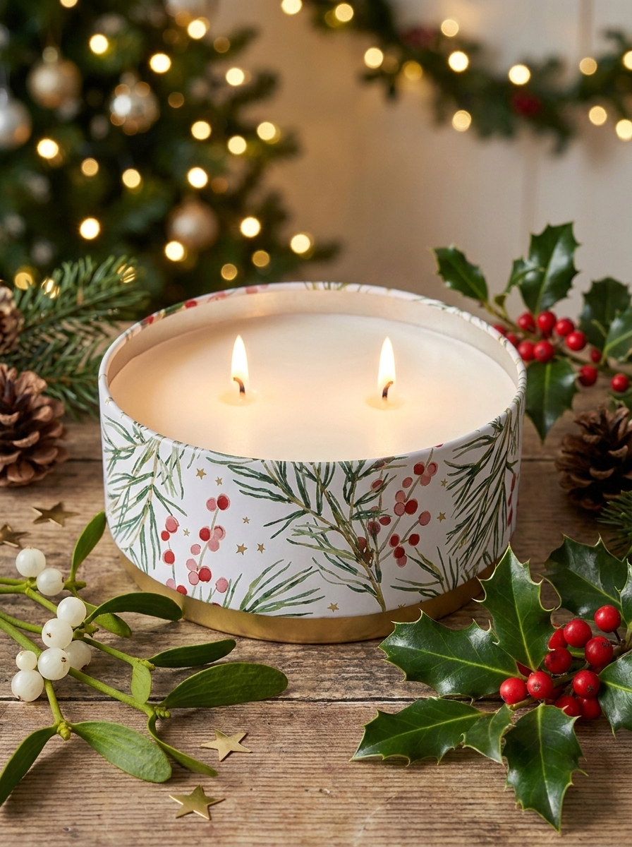 Mistletoe & Holly Luxe 12oz Tin