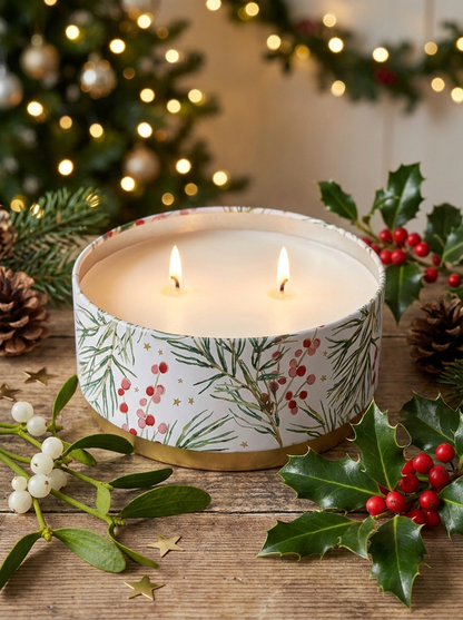 Mistletoe & Holly Luxe 12oz Tin
