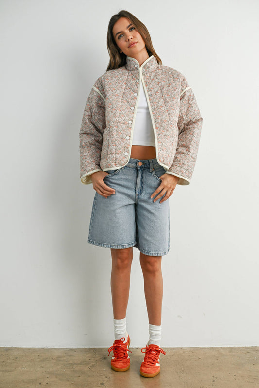 FLORAL QUILTED JACKET