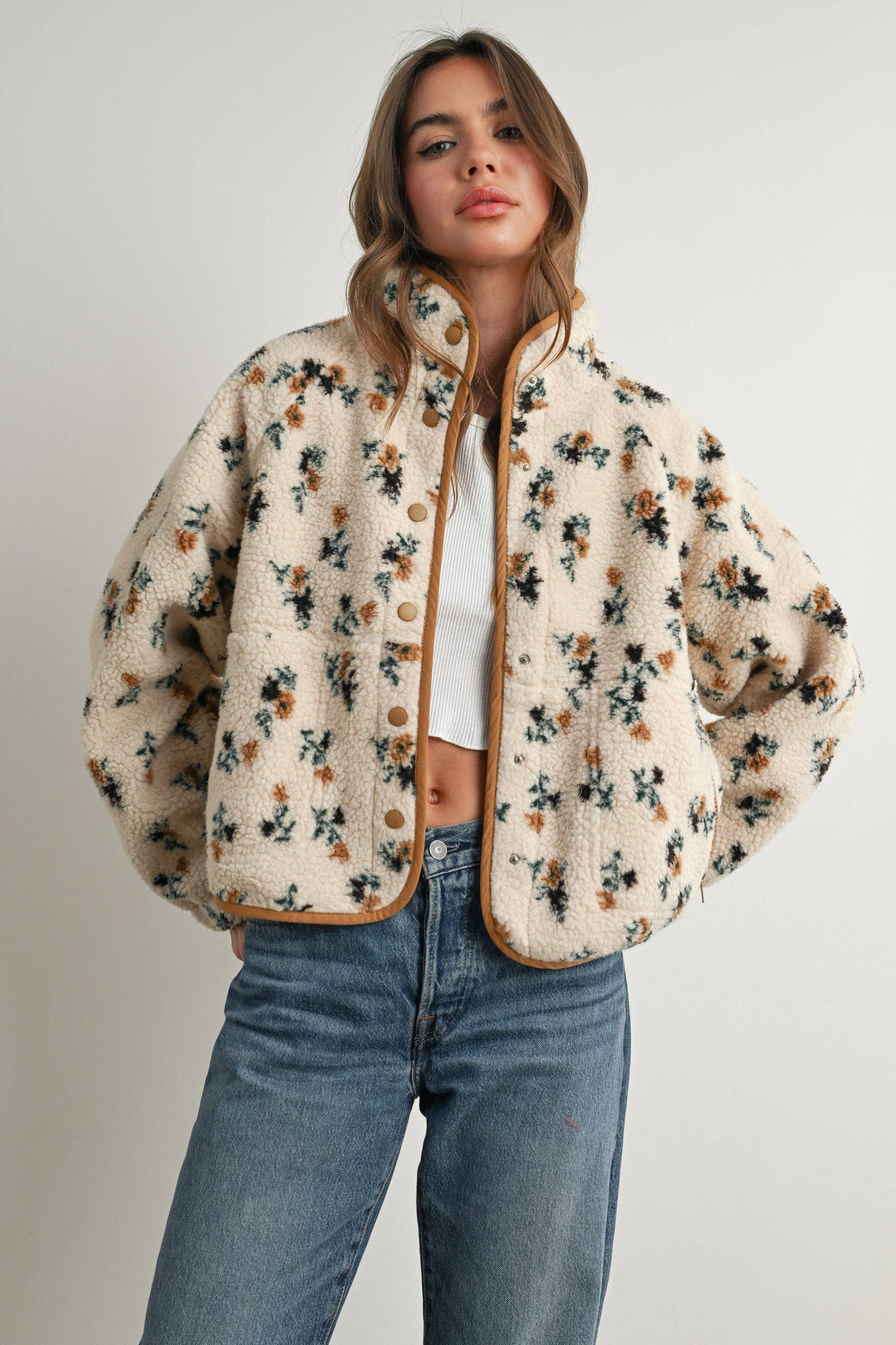 Floral Fluffy Jacket