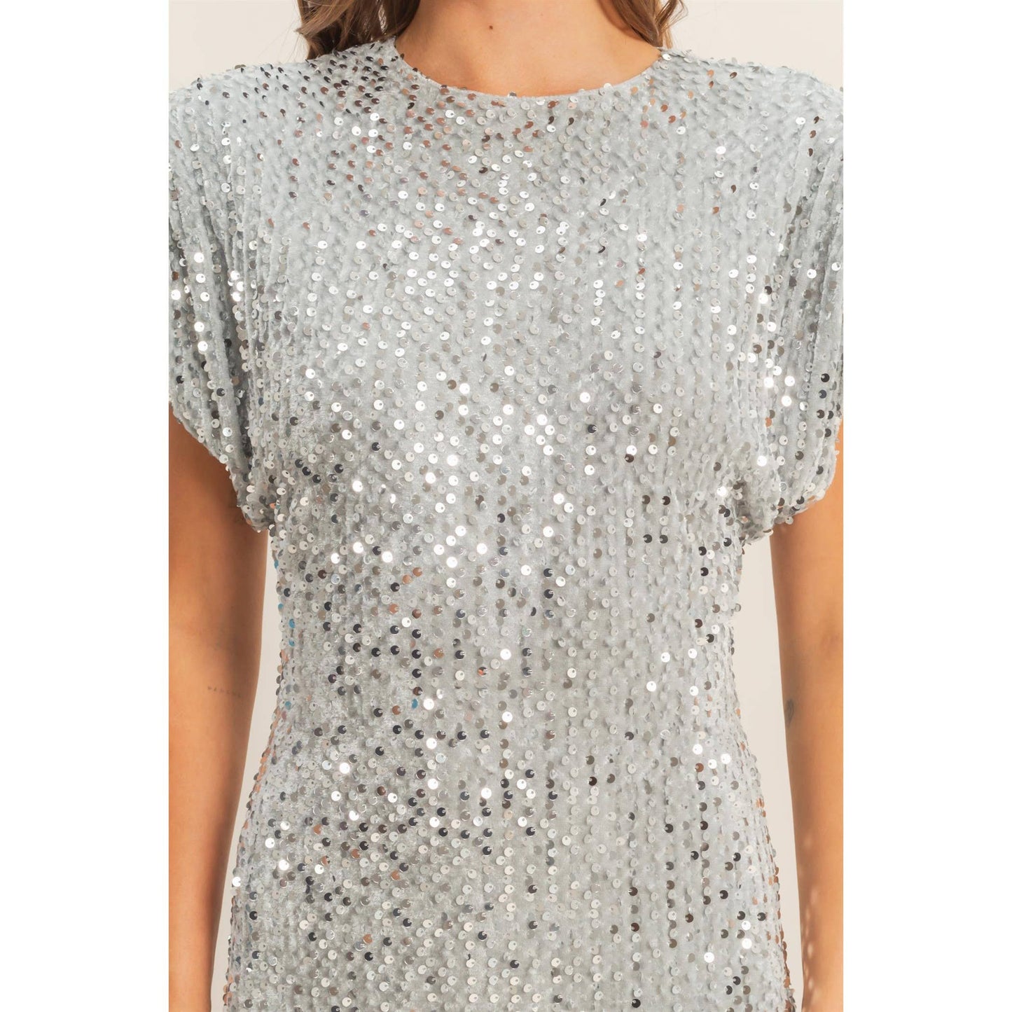 Sequin Velvet Mini Dress