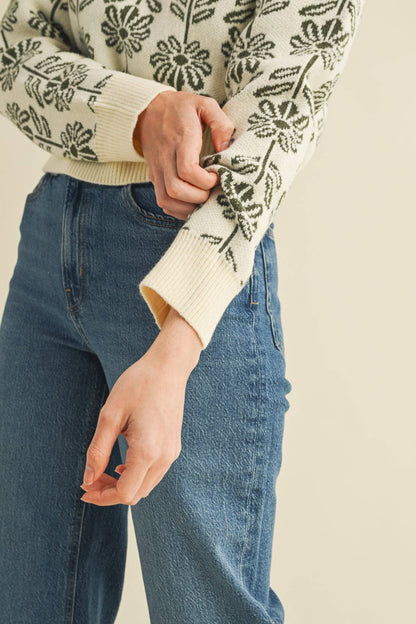 Floral Pattern Sweater