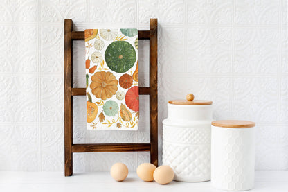 Autumn Gourds Kitchen Towel - Fall Pumpkin Tea Towel