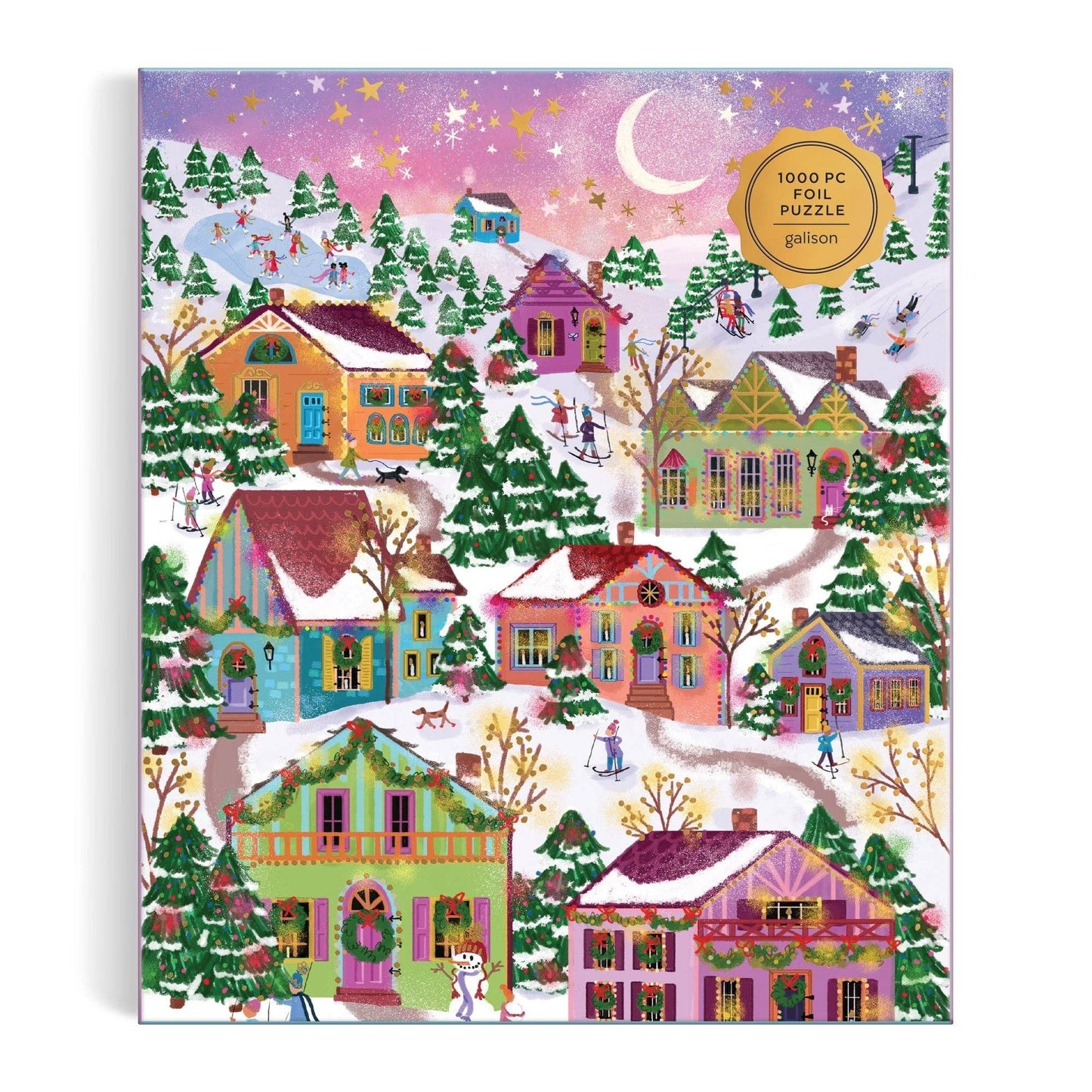 Joy Laforme Snowcap Village 1000 Piece Foil Puzzle