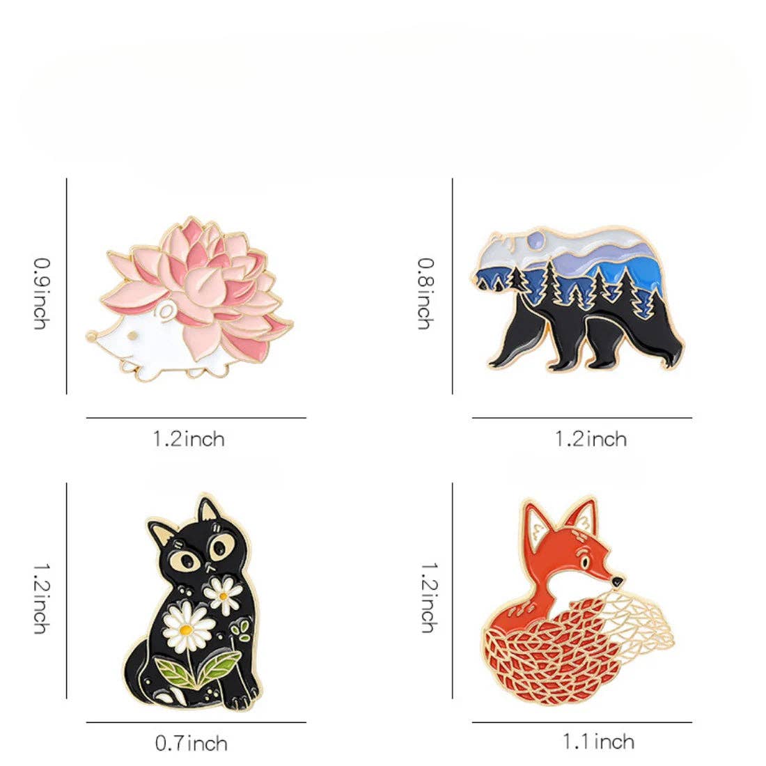Forest Friends Enamel Pins