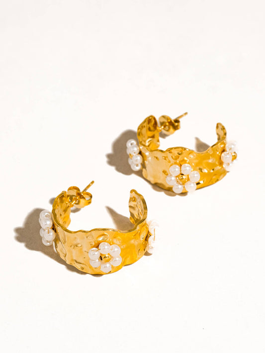 Charme Floral Hoop Earrings