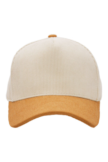 Premium Corduroy Beige Upper Baseball Cap