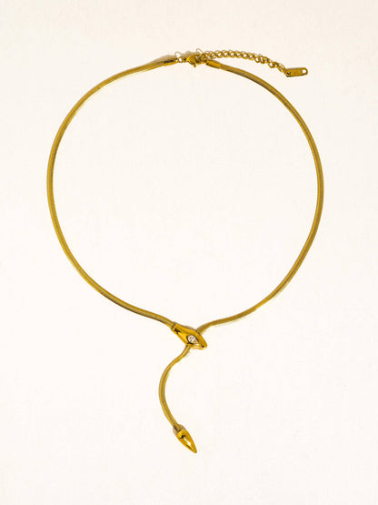 Gildora Serpent Lariat Necklace