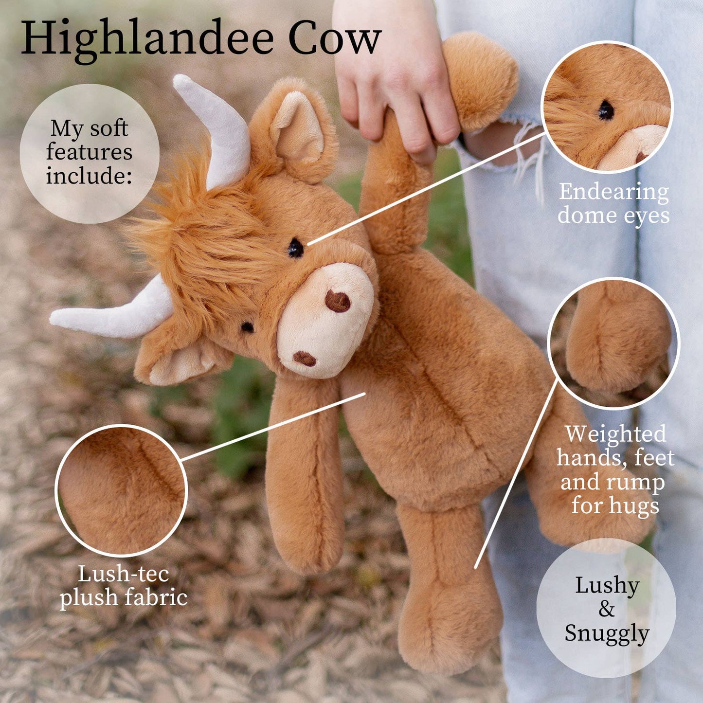 Highlandee Cow Plush Toy