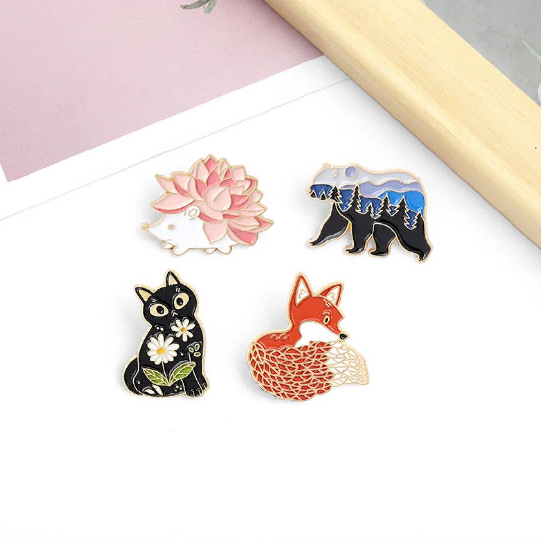 Forest Friends Enamel Pins