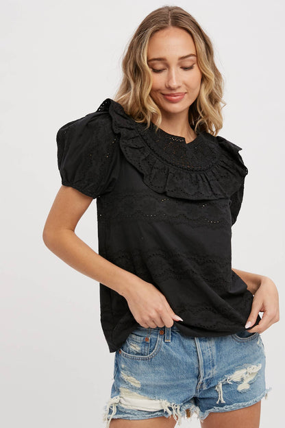 EYELET LACE BLOUSE