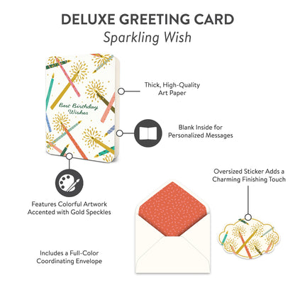 Sparkling Wish Deluxe Greeting Card