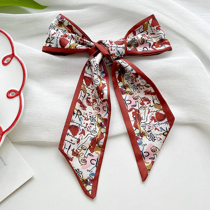 Red Skinny Twilly Scarf