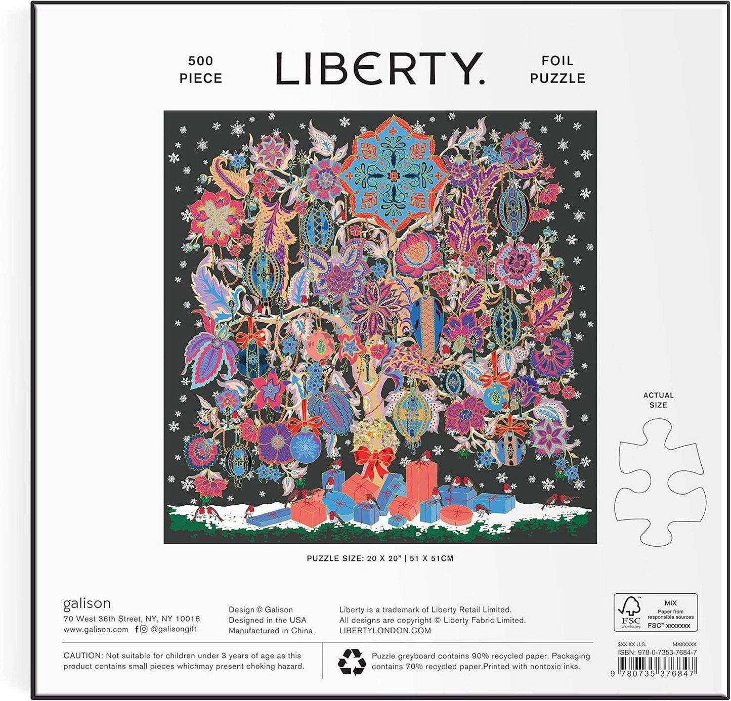 Liberty Christmas Tree of Life 500 Piece Foil Puzzle