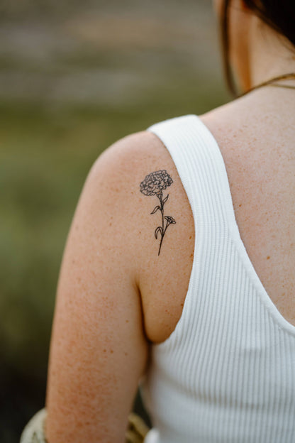 October Birth Flower - Marigold Temporary Tattoos