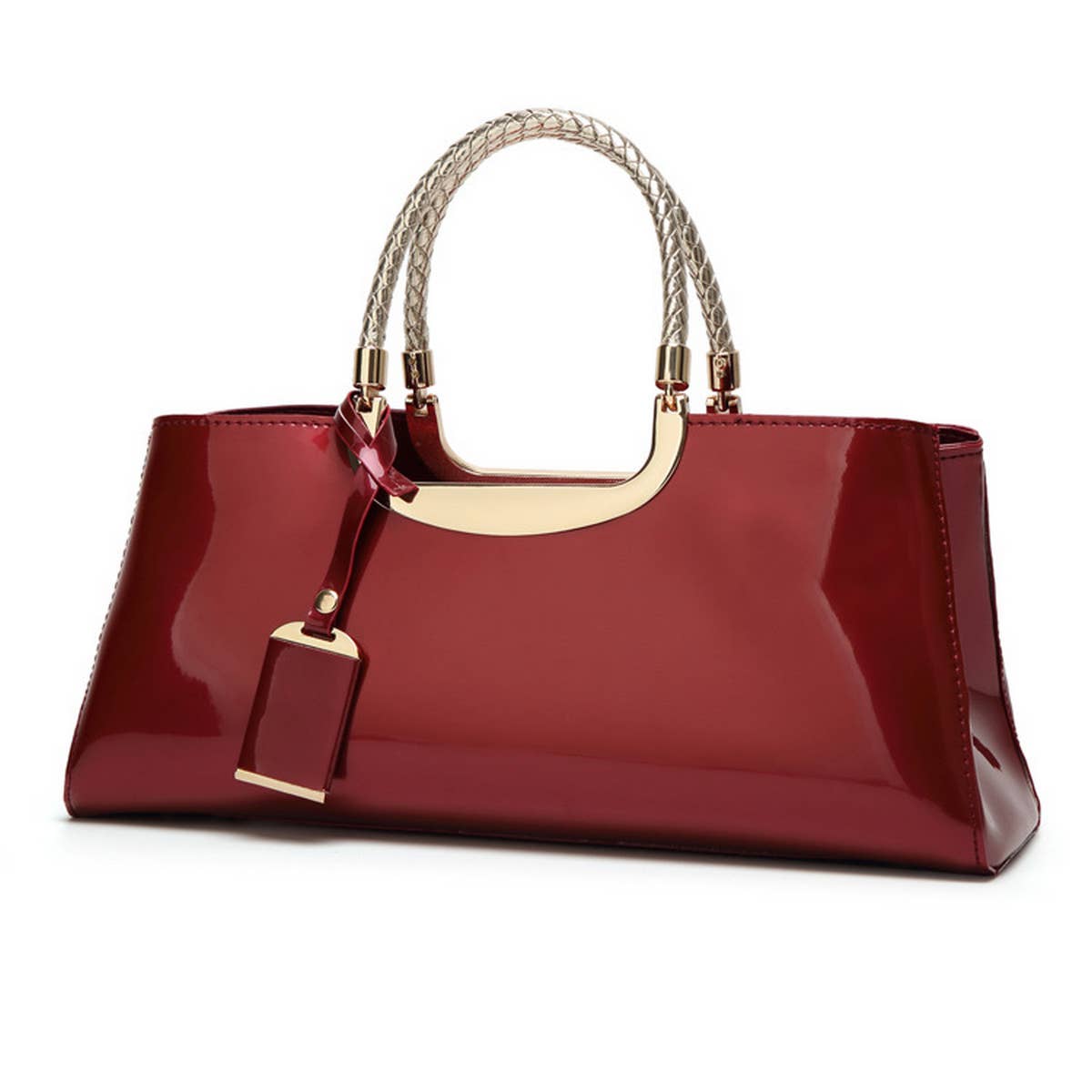 Patent Leather Tote Wine