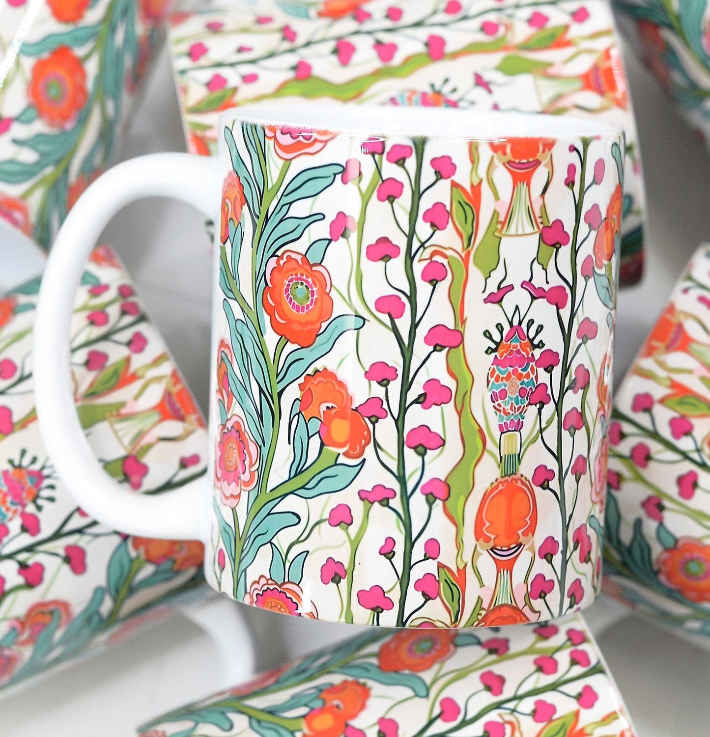 Spring Floral Ceramic Mugs