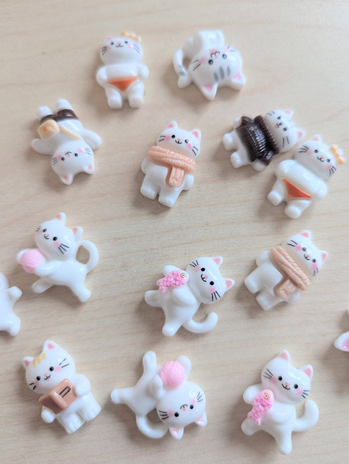 Thinking of You Cat Card + Mini Cat Trinket. Cat Lover Gift