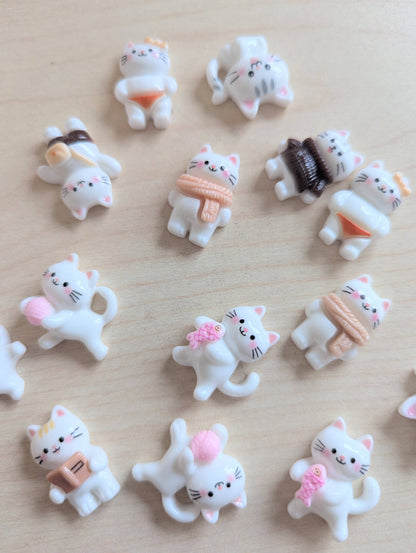 Thinking of You Cat Card + Mini Cat Trinket. Cat Lover Gift