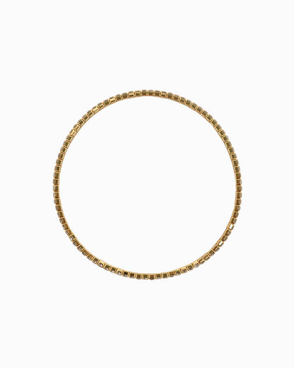 Pave Clover and CCB Bead Bracelet Set of 5