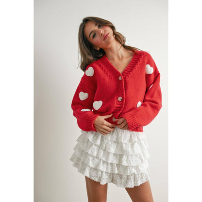 Heart Pattern Cardigan