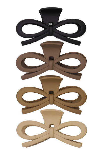 Ribbon Matte Neutral Y2k Fashion Hair Claw