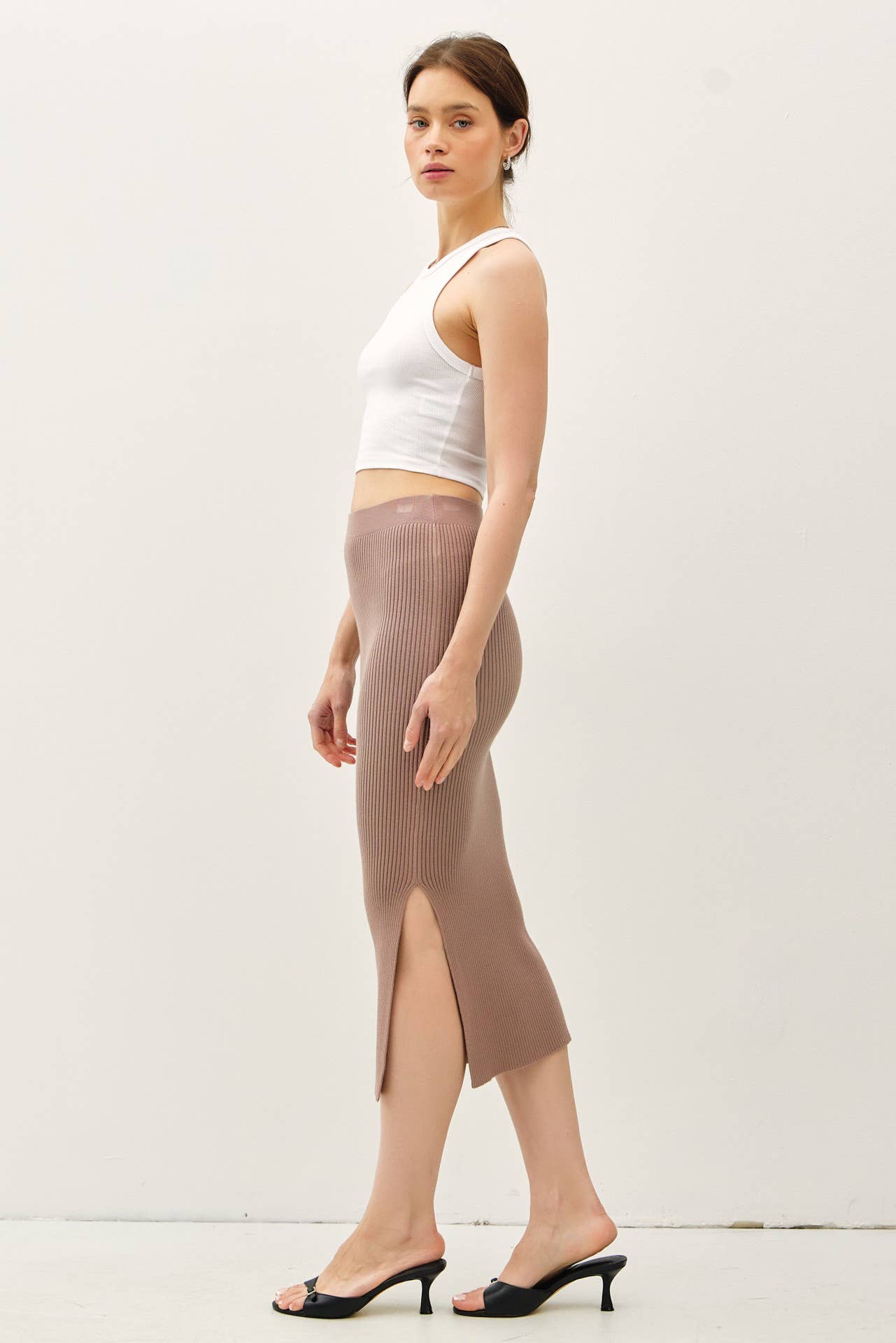 BODYCON MIDI SWEATER SKIRT