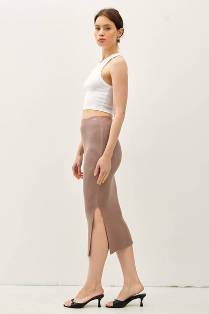 BODYCON MIDI SWEATER SKIRT