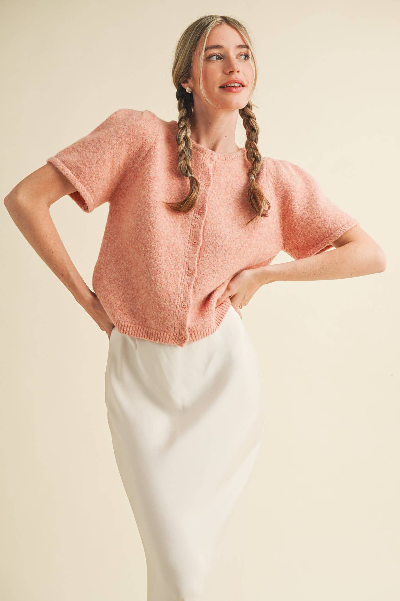 PUFF SLEEVE CARDIGAN