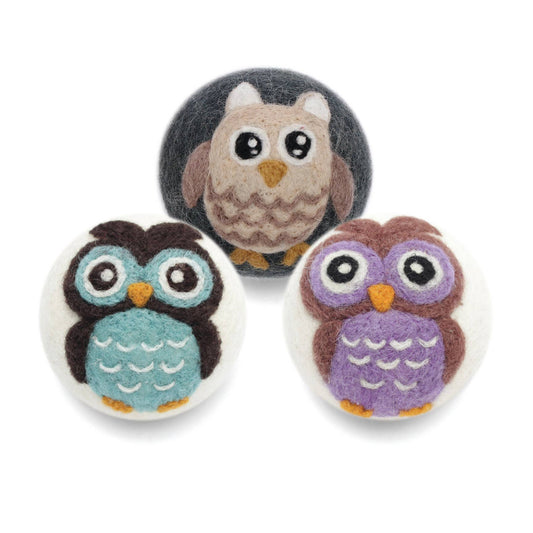 Owls: Eco Wool Dryer Balls Fair Trade
