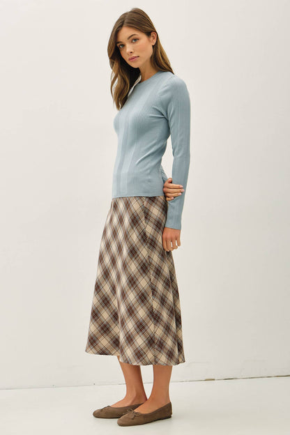 BASIC PATTERNED KNIT SWEATER