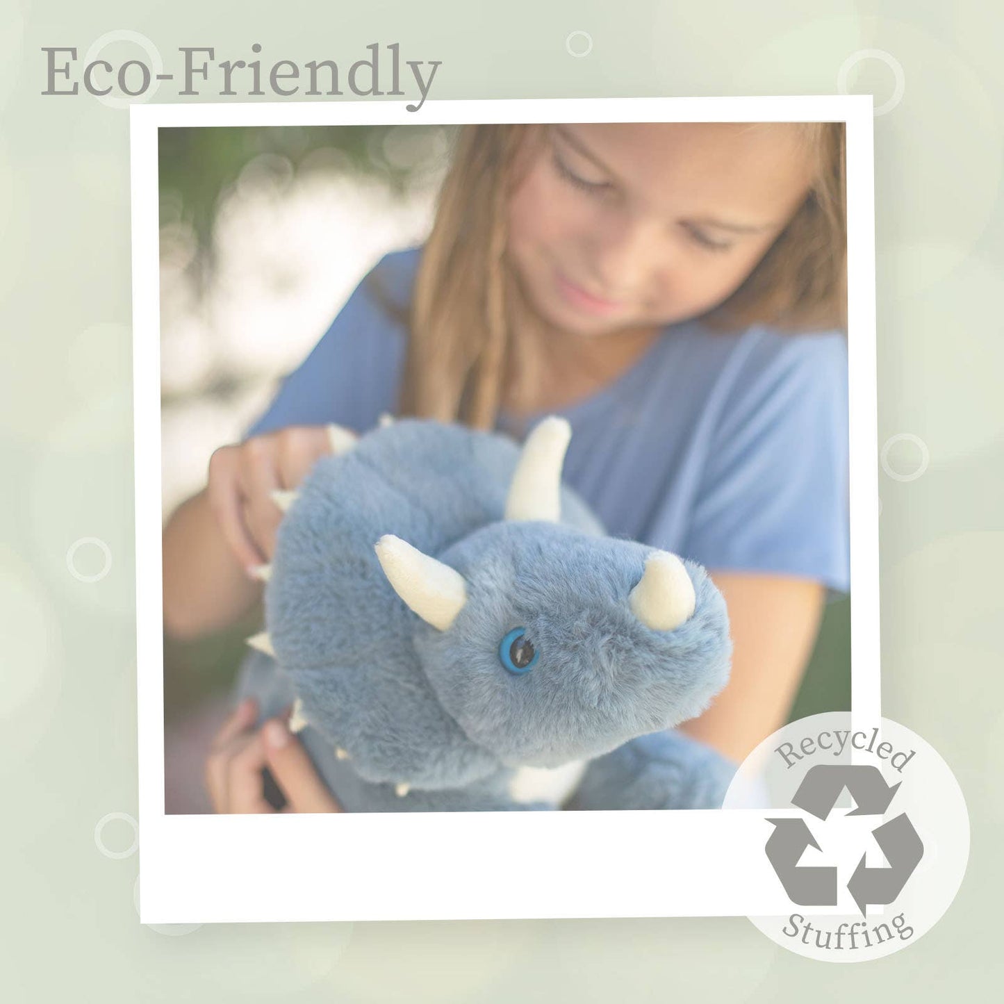 Teal Triceritops Plush Toy