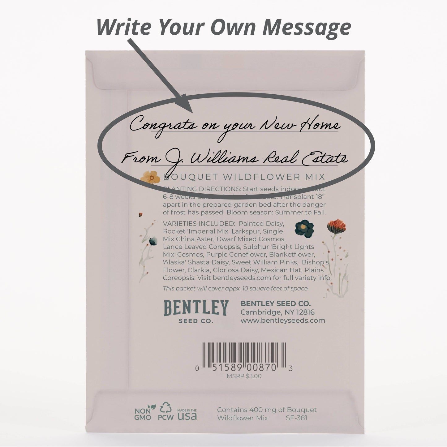 Congrats with Blooms - Wildflower Mix Seed Packets