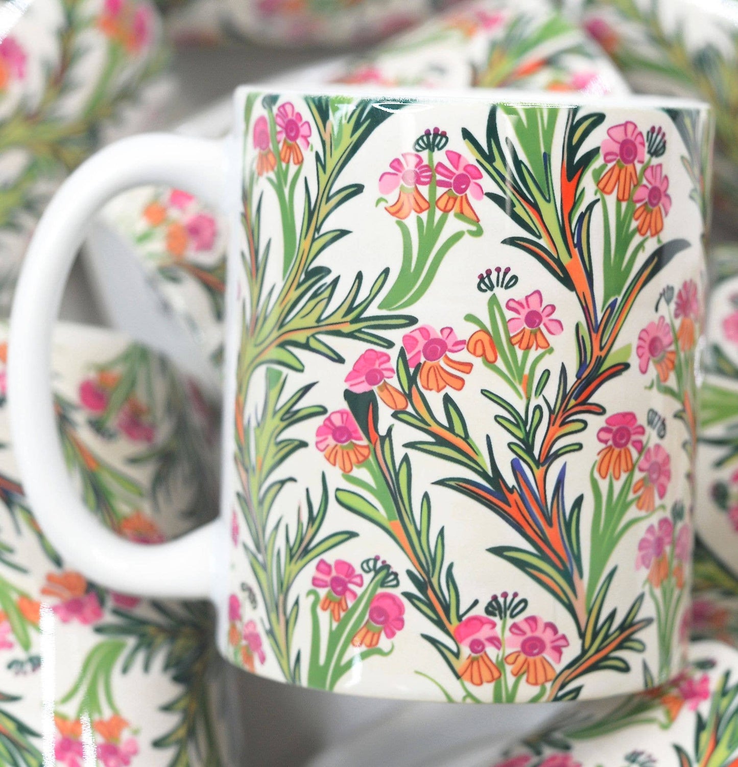 Spring Floral Ceramic Mugs