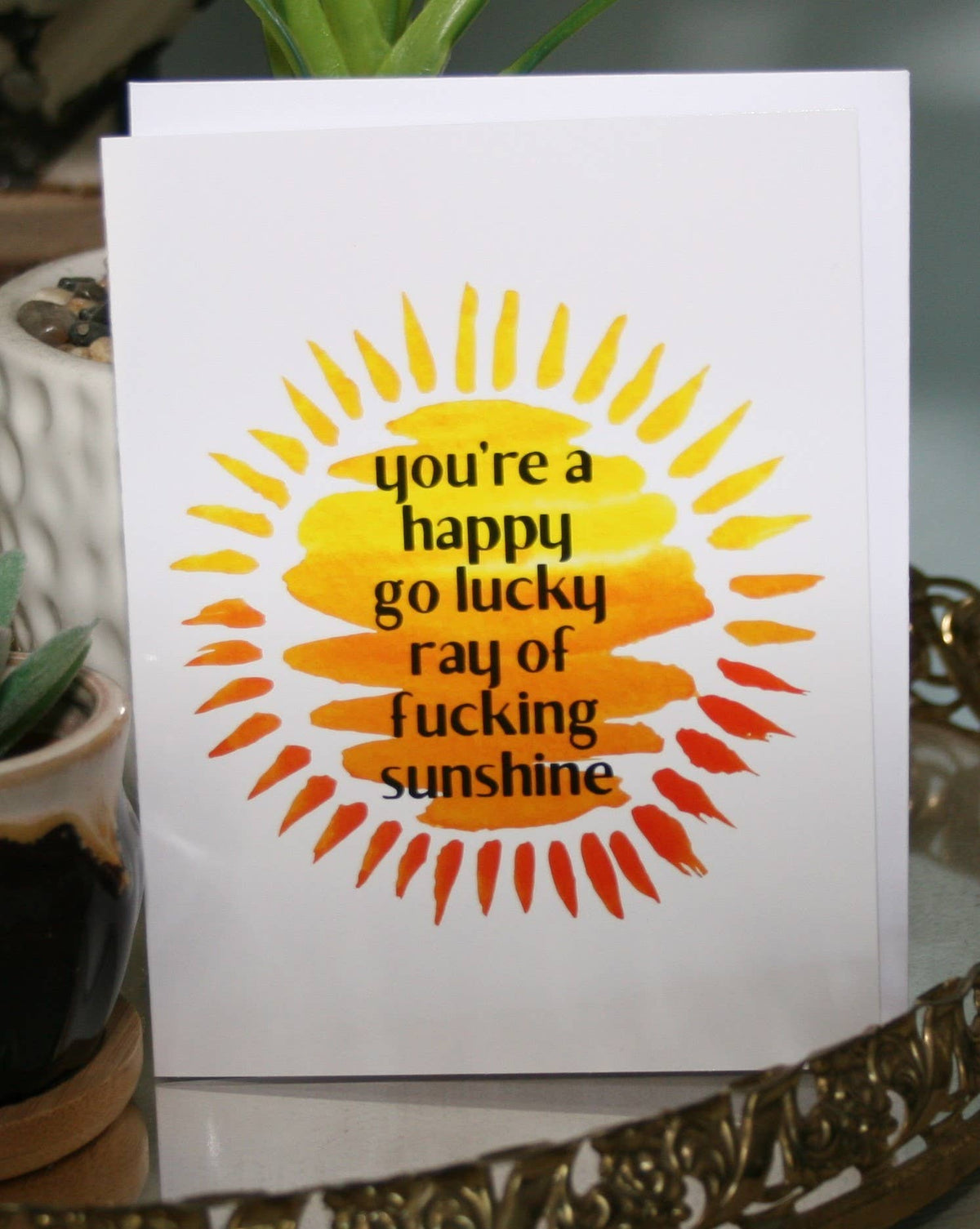 Happy go Lucky Ray Sunshine Greeting Card