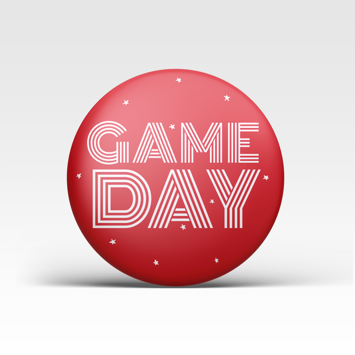 Red Game Day Tailgate Buttons | Game Day Pins