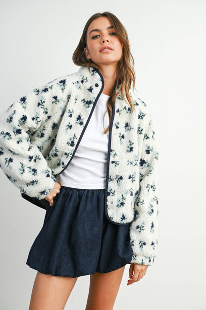 Floral Fluffy Jacket