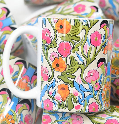 Spring Floral Ceramic Mugs