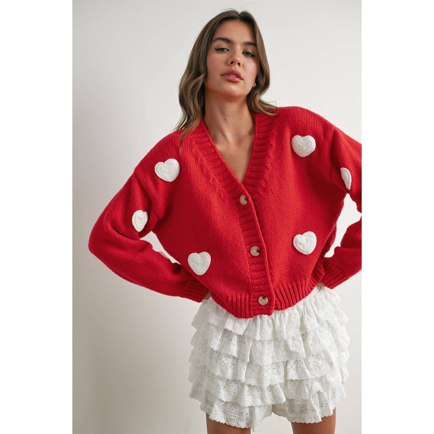 Heart Pattern Cardigan
